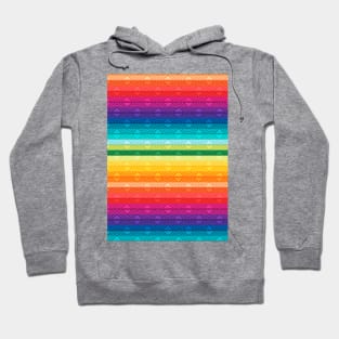 Classic Peruvian Textile Style Design / Cusco Rainbow Flag Hoodie